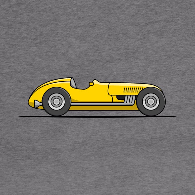 Classic Racing Car - Yellow by JingleSnitch